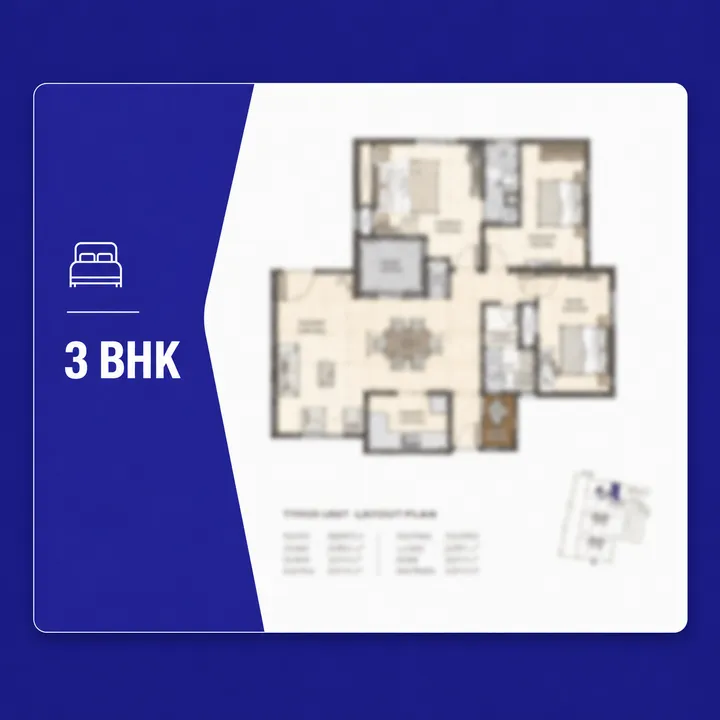 Purva Jigani 2/3 BHK with staff floor plan around 2400 sq ft